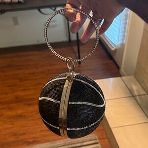 Elegant Black and Gold Clutch Bag